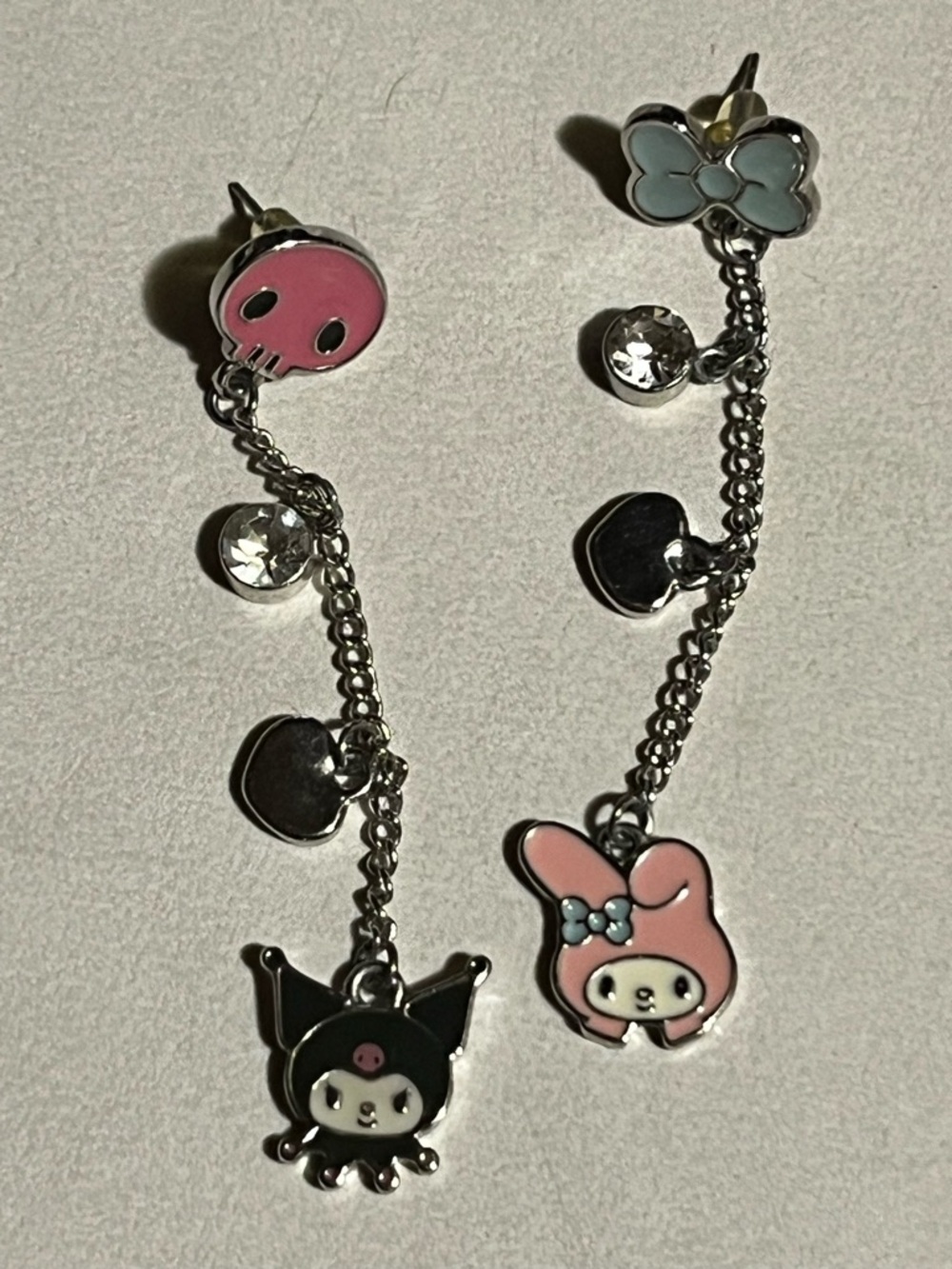 VTG Sanrio Pink, Black & My Melody & Kuromi Charms Signed/Rare